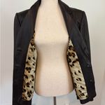 Giuliana Teso Chocolate Brown Italian Leather Blazer woman’s sz42/Med/6 Chic Photo 7