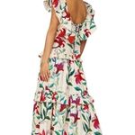 La DoubleJ Lilly Floral Print Scarlett Maxi Dress US XS Pink Photo 9