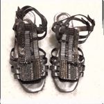 Vince Camuto Brianne pewter metallic strappy gladiator wedge sanda… Photo 2