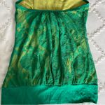 Bebe Y2K  Lace Halter Top Green Silk 90s Slinky Rave Mermaid Vintage Party XXS Photo 6
