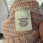 No Comment ‎ Pink Colorblock V Neck Sweater Large Photo 4