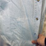 ⭐️Vintage 80’s GITANO Floral Denim Button Down Top Blue Size L Photo 5