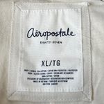 Aeropostale Chevron Cotton Blazer Jacket Black Cream Size XLarge Photo 4