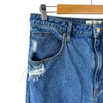 We The Free  CRVY Destructed Straight-Leg Jeans Wide Leg Baggy Size 32 Blue Denim Photo 4