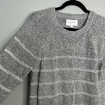 Current/Elliott Lightweight Gray Silver Metallic Stripe Sweater Crewneck Sz 1 Photo 2