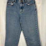 Ralph Lauren Lauren  Capris Jeans Womens Size 12 High Rise Stretch‎ Slits Momcore Photo 0