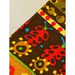 Vintage Groovy Floral Bark/ Lava Cloth Handmade Maxi Dress S/M Orange Photo 5