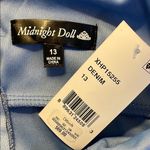 Midnight Doll  Blue w/ Glitter Mini Cocktail Dress Size 13 Photo 9