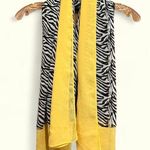 Chico's CHICO’S zebra print and yellow accent wrap, NWOT Photo 0