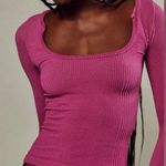 Free People NWT Womens Shirt Clean Slate Seamless Boysenberry Size Medium Large Photo 0