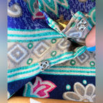 Vintage Lady Carol Midi Dress Floral Geometric Print 80s Boho Style Size 10 Photo 10