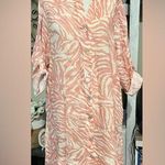 Made in Italy dress 100% linen women’s size XL zebra print pink Photo 0