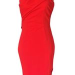 Katie May asymmetric, one-shoulder draped back party dress Photo 0
