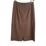 Briggs New York Vintage Briggs New York Maxi Skirt Women 14P Brown Faux Suede Boho Cowgirl Chic Photo 2