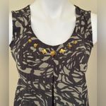 SimplyVera VeraWang Black & Brown/Gray Yellow Ornaments Dress Sz 2 Pull Over. Photo 2