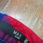 Max jeans  Red Blue Buffalo Plaid Blouse Bell Sleeve 3X Plus Women Photo 5