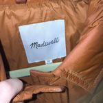 Madewell  Airpuff Shirt-Jacket in the color Warm Coffee/Rust orange. Photo 3
