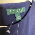 Ralph Lauren Dress Essentials 3/4 Sleeve Colorblock Black Blue Belt Size 8 NWT Photo 4