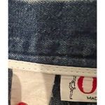 Orvis Womens Jean Skirt Size 8 Blue Midi Side Zip Back Button Hem Pockets Photo 8