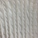 American Eagle Outfitters size medium y2k V-Neck Sweater long cream cable knit p Photo 9
