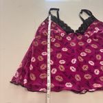 Thavata Women's Pink and black Lip Print Sleepwear Set size M Size M Photo 5