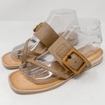 NEW Dolce Vita Perris Leather Double Strap Slide Sandal, Size 6.5, MSRP $100 Tan Photo 1
