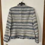 Anne Klein  Women’s Striped Blue and White Cropped Jacket Photo 1