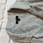 Quince  100% European Linen Camp Shirt Blue White Stripe Coastal Nautical XS Photo 1