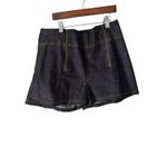 Unique Vintage Unique‎ Vintage Denim Shorts High Waist Stretch Black w/ Pockets Size L Photo 5