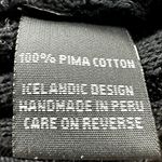 Matthildur Ribbed Sweater Asymmetric Hem Pullover Stretch 100% Cotton Black L Size L Photo 2