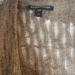 Eileen Fisher  Brown Open Knit Poncho Photo 2