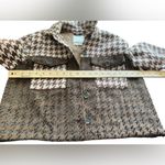 Stoosh  Women's Houndstooth Cropped Jacket‎ Brown Size L Casual Photo 5