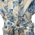 AQUA  Sleeveless Square Neck Blue Toile Crop Top & Midi Tiered‎ Skirt  Size L NWT Photo 10