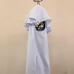 Donna Morgan Striped Ruffle Top Dress Size 4 Photo 5