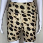 We Wore What  Leopard Biker Short in Tan Photo 1