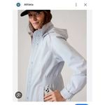 Athleta New 2X RainOut Sutro Long Trench in Snowfall Blue Photo 2