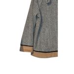 Skies Are Blue Skies are Blue Women Jacket Oxford Herringbone Button up Taupe/ Camel Large NWT Photo 2