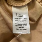 Lulus tan mockneck short cap sleeve bodysuit size M Photo 3