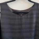 Eileen Fisher  Black Sheer Silk Glimmer Ballet Neck Tank Size Small Photo 5