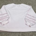 Crown & Ivy Pink Long Sleeve Ruffle Sweatshirt Size S Photo 7