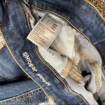 American Eagle Sz 6 SHORT Hi Rise Jegging Distressed Raw Hem Dark Wash Photo 7