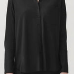Cuyana  Pima Cotton Modal Black Long Sleeve Button Down Shirt Size Medium Photo 0