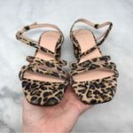 J.Crew NEW Odette Leopard Suede Square Toe Strappy Open Toe Block Heel Sandals Photo 6