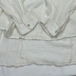 Free People Oversized Soft Burlap like casual long sleeve Collared Shirt Women S Photo 3