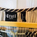CRUEL‎ Denim Womens Size Small Boho Striped Embroidered Top *FLAWED Black Photo 1