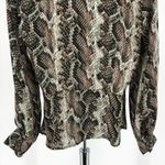 Cupcakes and Cashmere  Jasper Wrap Blouse in Brown Snake Print NWT Photo 6