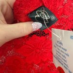 Women’s 2X Plus Size Red Lace Longsleeve Top Blouse New Photo 1