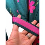 Boden Women US 6 Mara Bramble Belted Floral Hunter Green Pink Long Sleeve Dress Photo 6