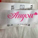 Anyou Teddy Lingerie Womens XS Red Sexy Lace One Piece Romper Plunging V Photo 5