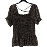 Zenobia  Floral Smocked Top with Puff Sleeves Photo 1